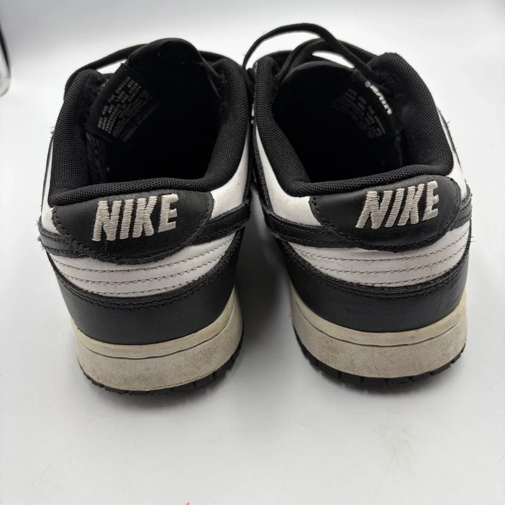 Nike Dunk Low Panda Mens 10 Black White Leather Low Top Sneakers DD1391-100